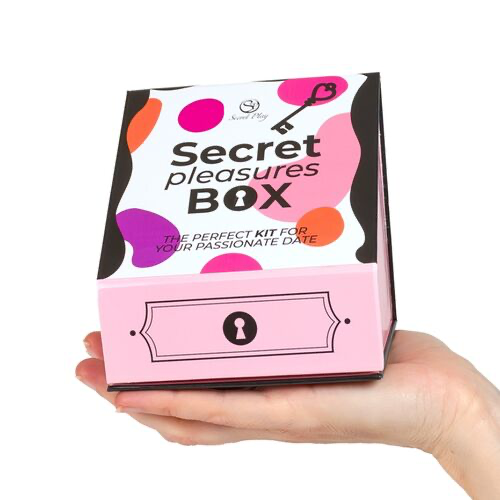 SECRET PLAY - CAJA DE PLACERES PARA PAREJAS: DADO + BALA VIBRADORA + PLUMA