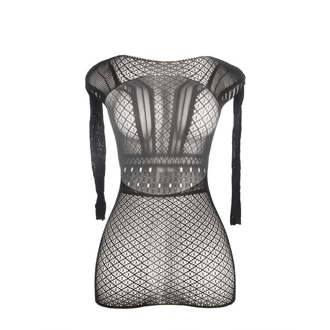 SUBBLIME - 951931 SHORT FISHNET DRESS WITH BARE BACK ONE SIZE