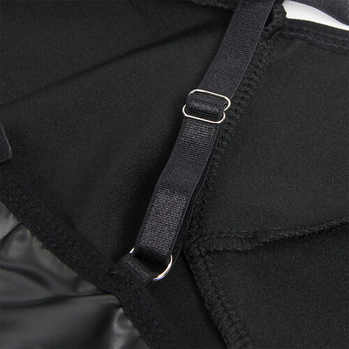 SUBBLIME - 955373 DRESS WITH BLACK LEATHER STRAPS S/M